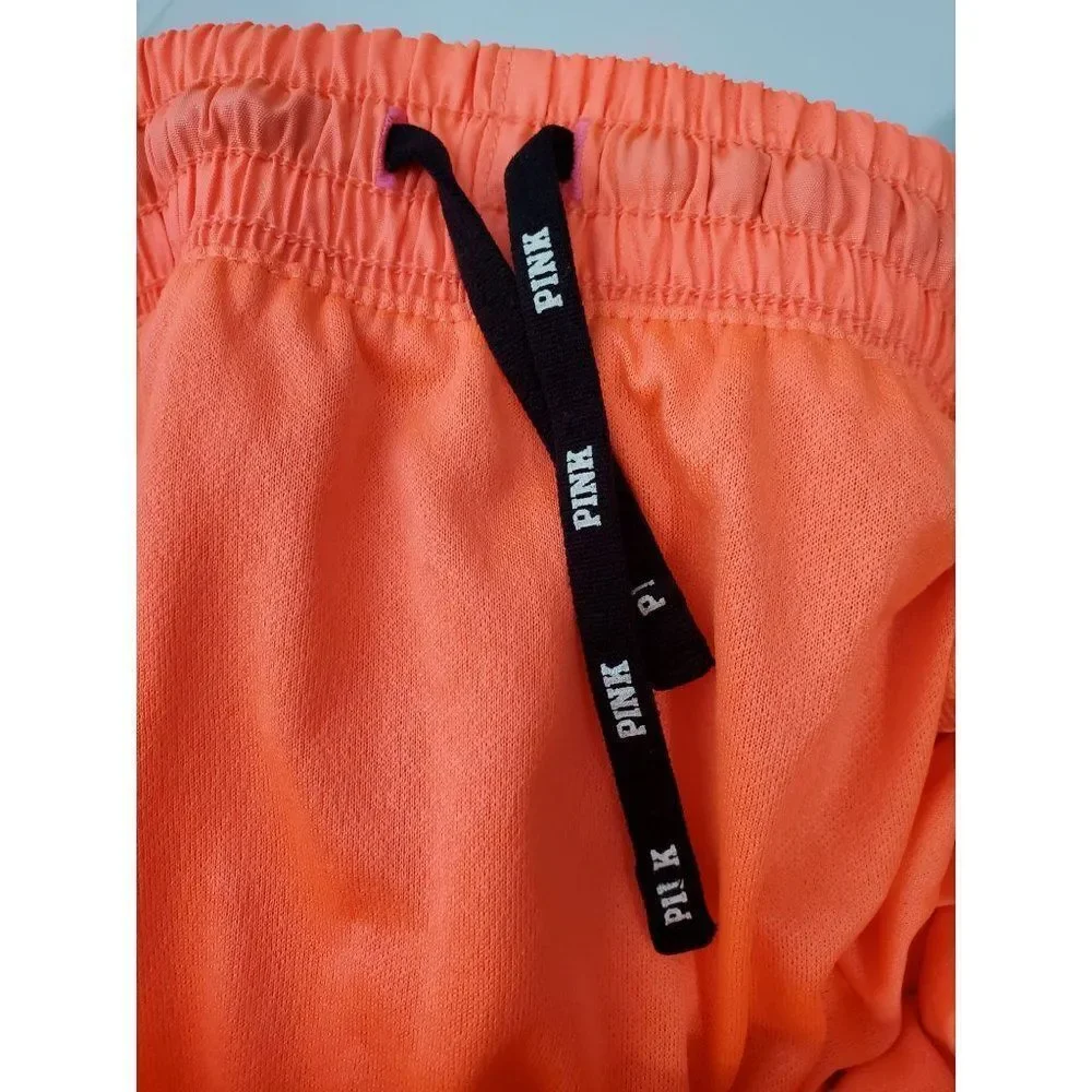 PINK Victoria's Secret Campus Running Sequin Coral Jogging Shorts Fully …